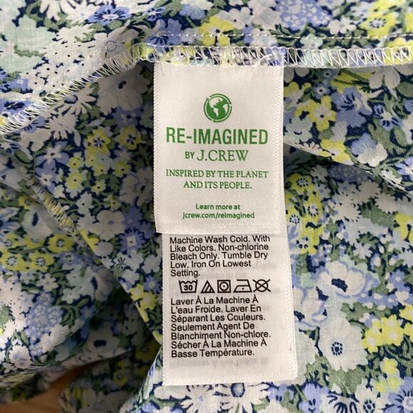 J. Crew Liberty Palermo Smocked Waist Mini Dress Thorpe Hill Small NWT DR-1250 - Picture 13 of 15